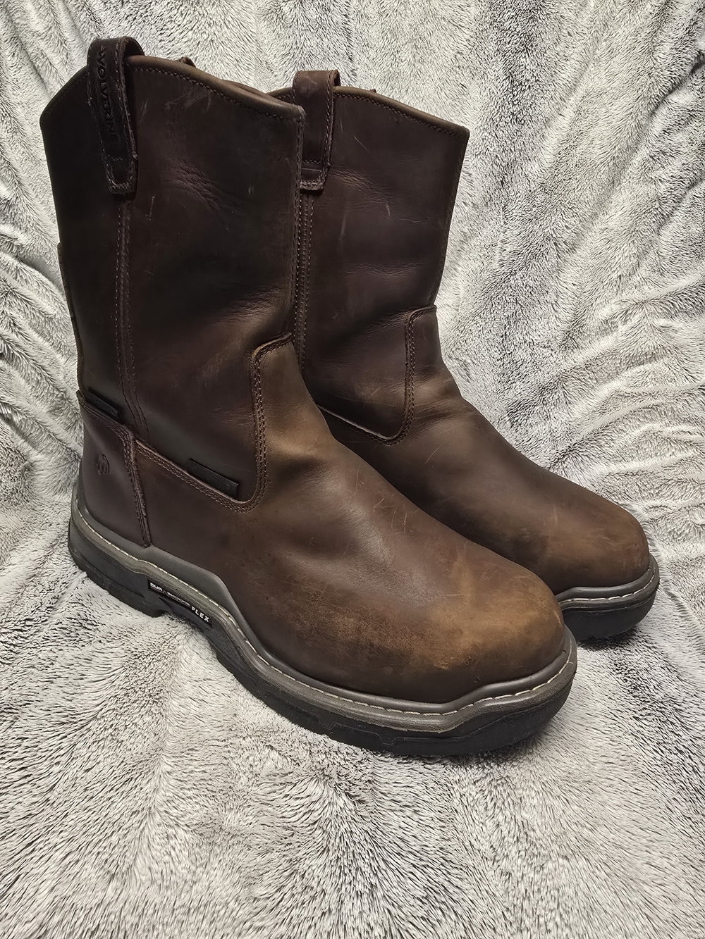 Men's Brown Leather Work Boots